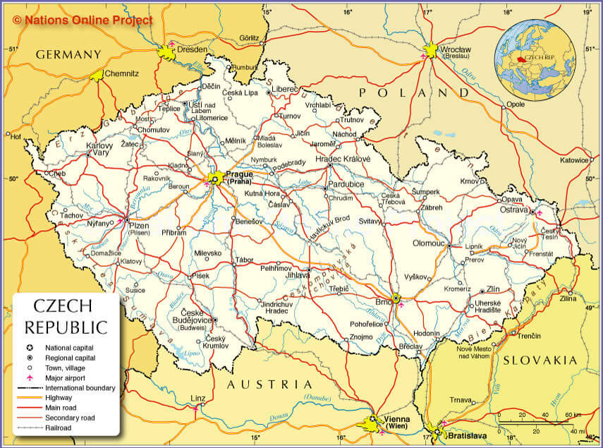 Czechia Political Map