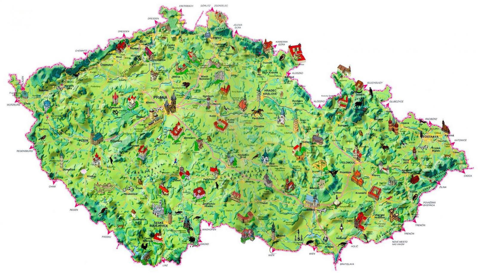 Czechia Tourist Map