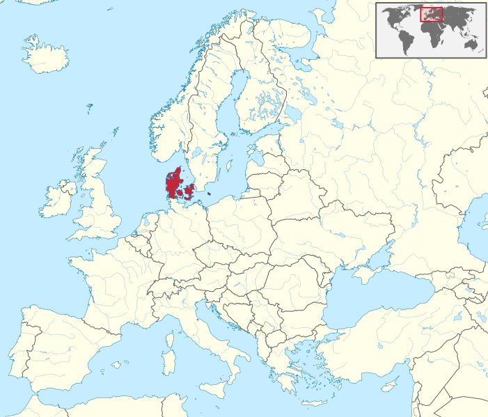 Denmark Europe Map