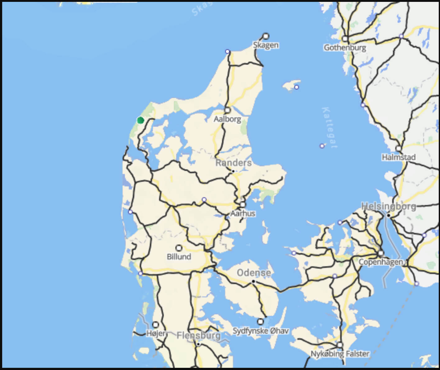 Denmark Highways Map