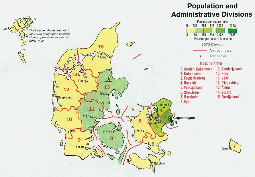 Denmark Population Map