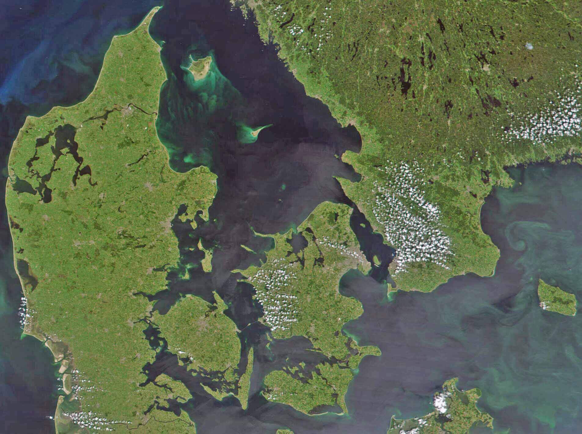 Denmark Satellite Map