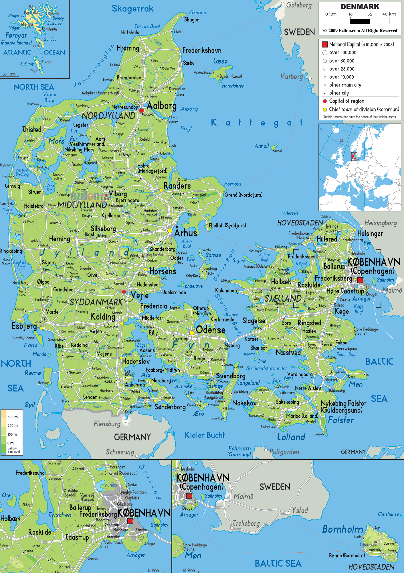 Map of Denmark