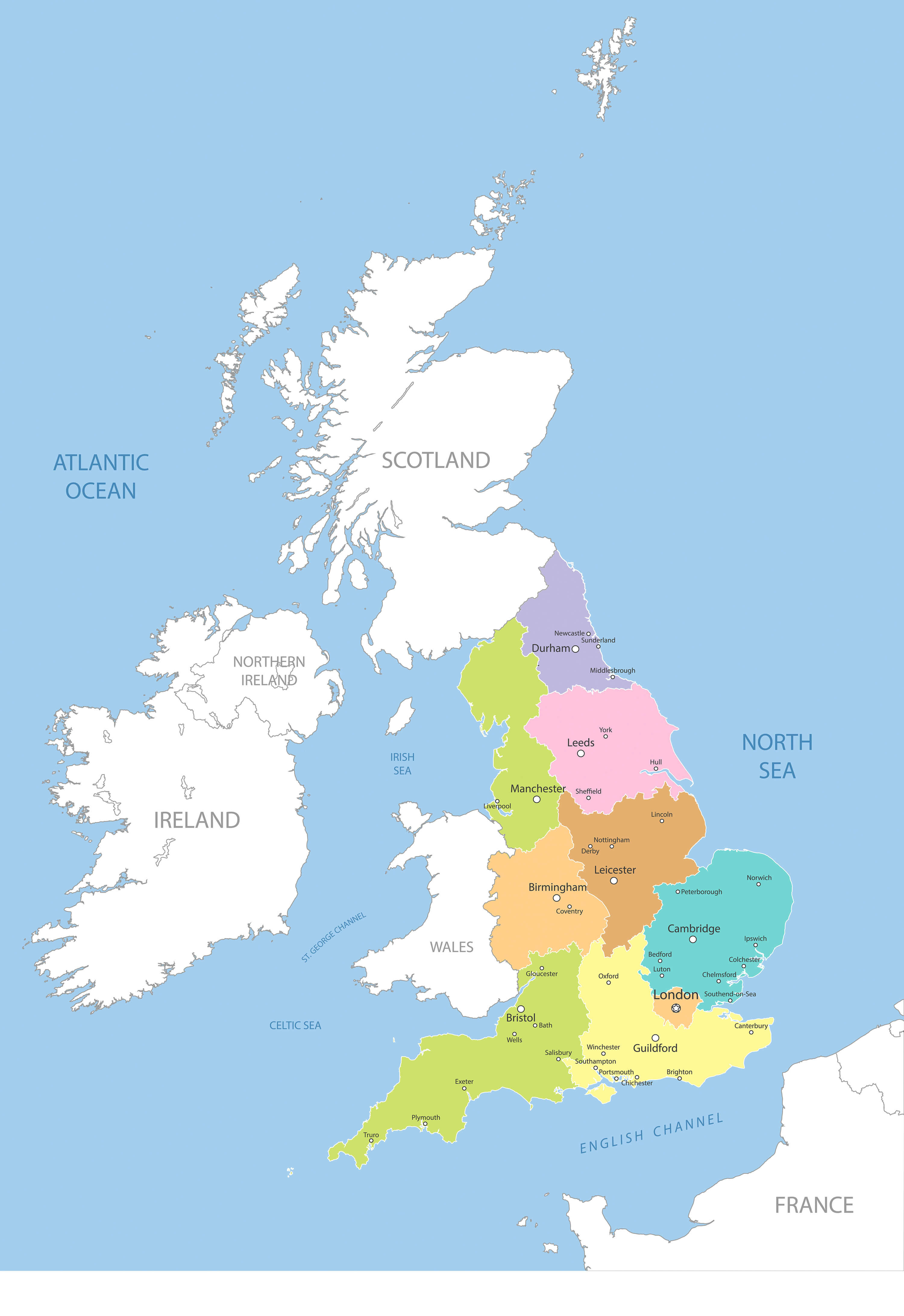 England Regions Map