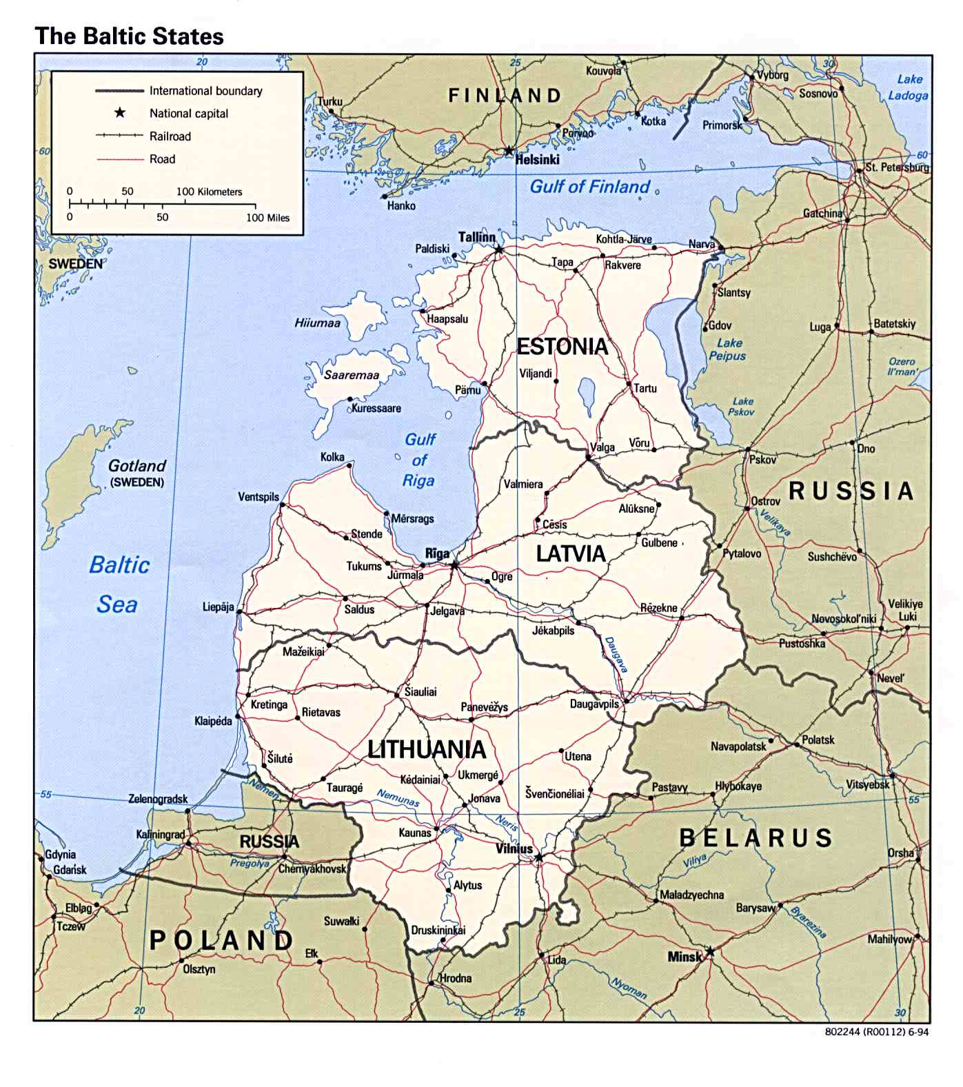 Estonia Baltic Map