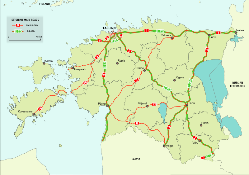 Estonia Road Map