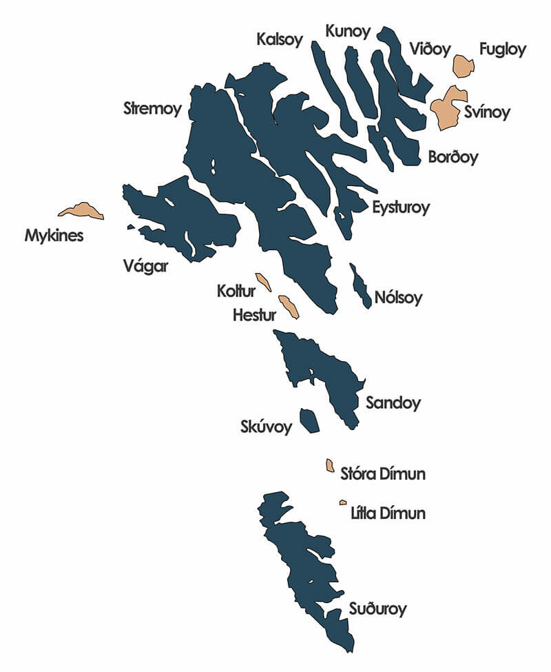 Faroe Islands Political Map