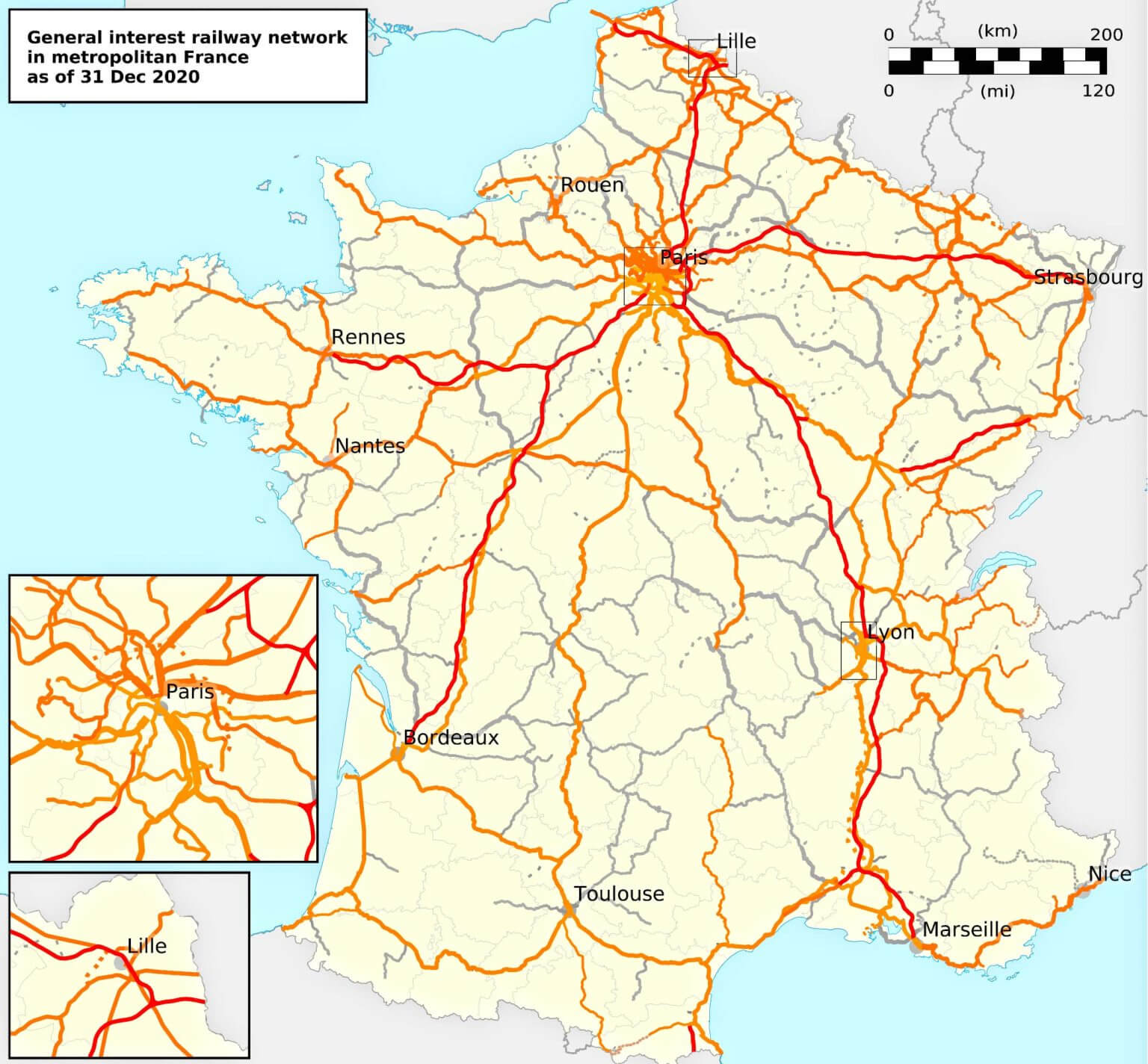 France Railway Network Map: Major Connections