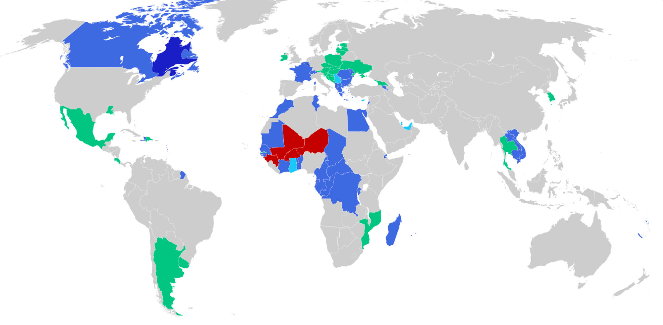 Francophone Countries Map: Global French-Speaking Nations