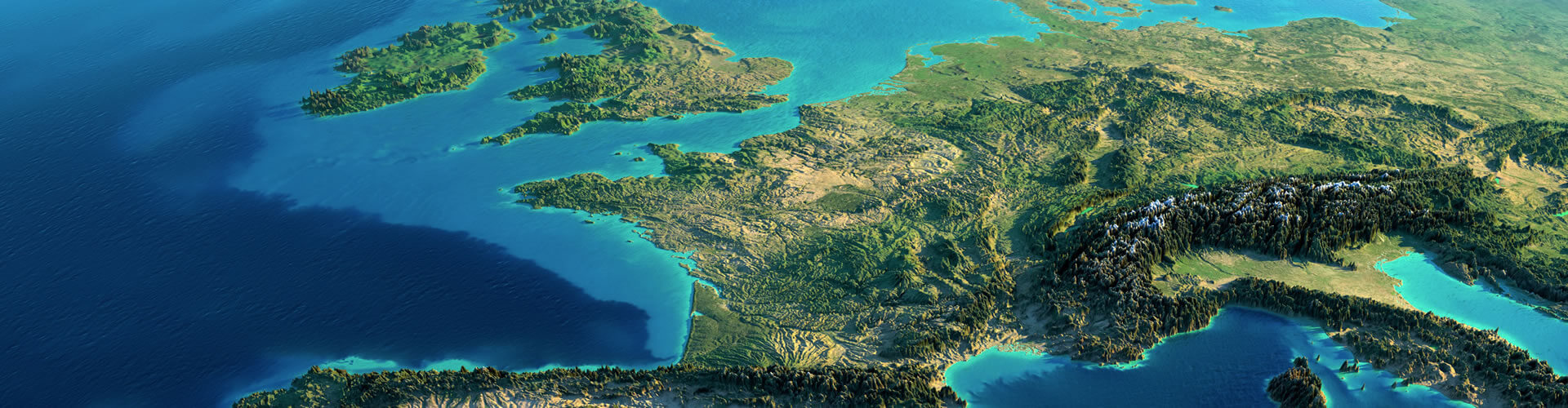 France and Europe map satellite map