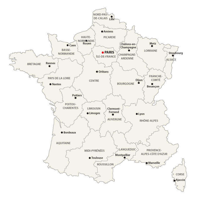 France administrative map