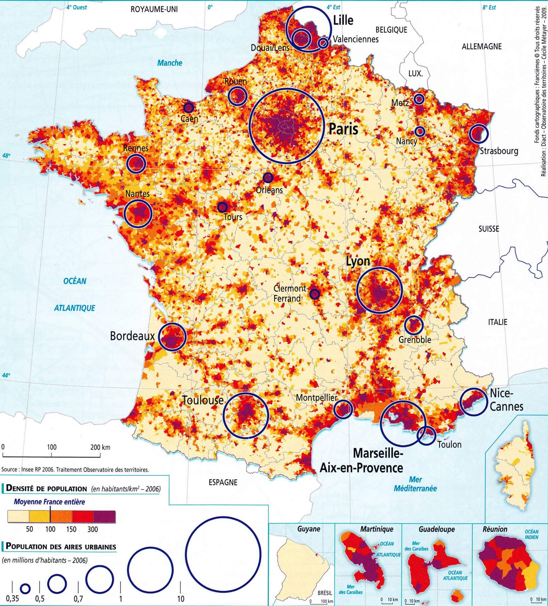 France Population Density Map