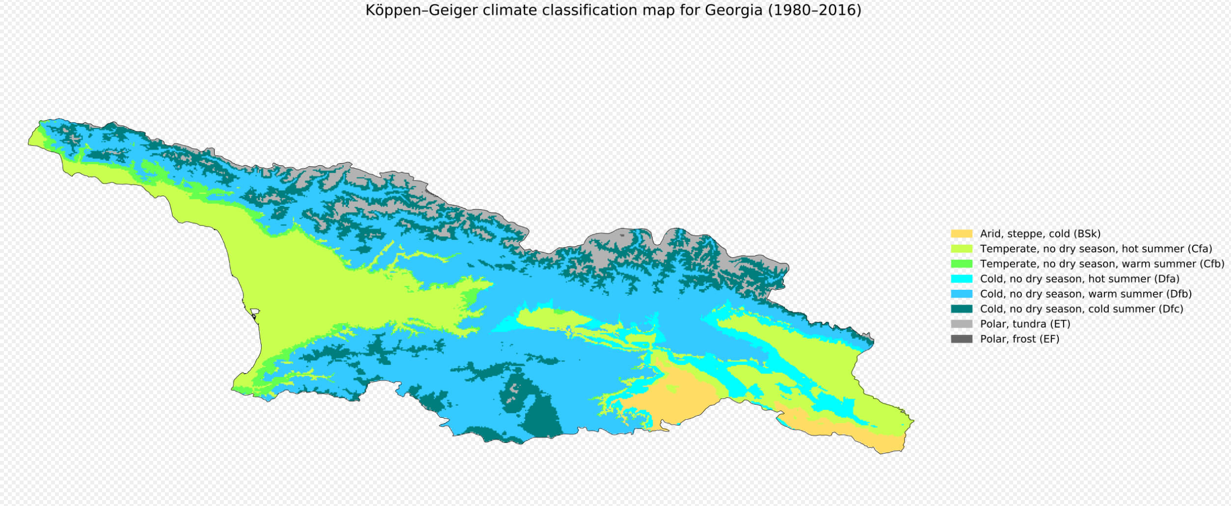 Georgia climate map