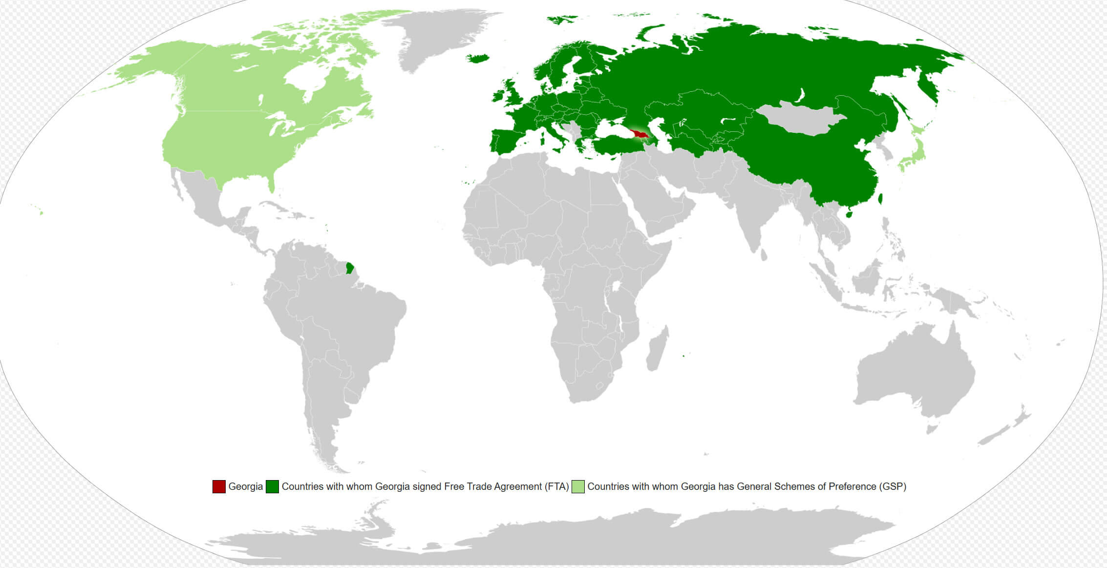 Georgia free trade agreement map