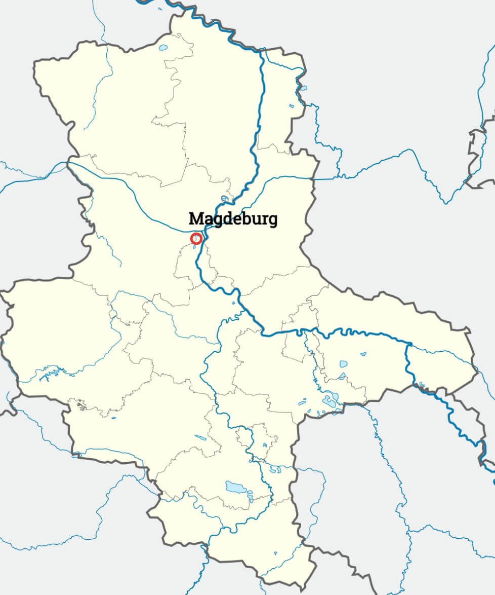 Magdeburg saxony anhalt map