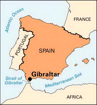 Spain Gibraltar Map