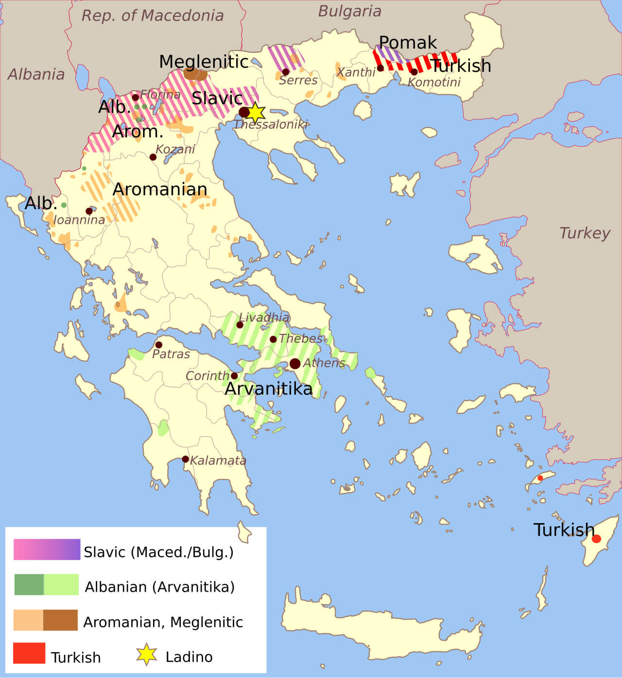 Greece Demography Map