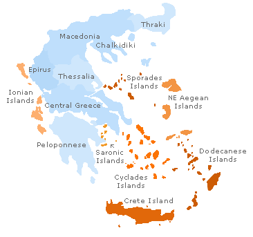 Greece Map Islands