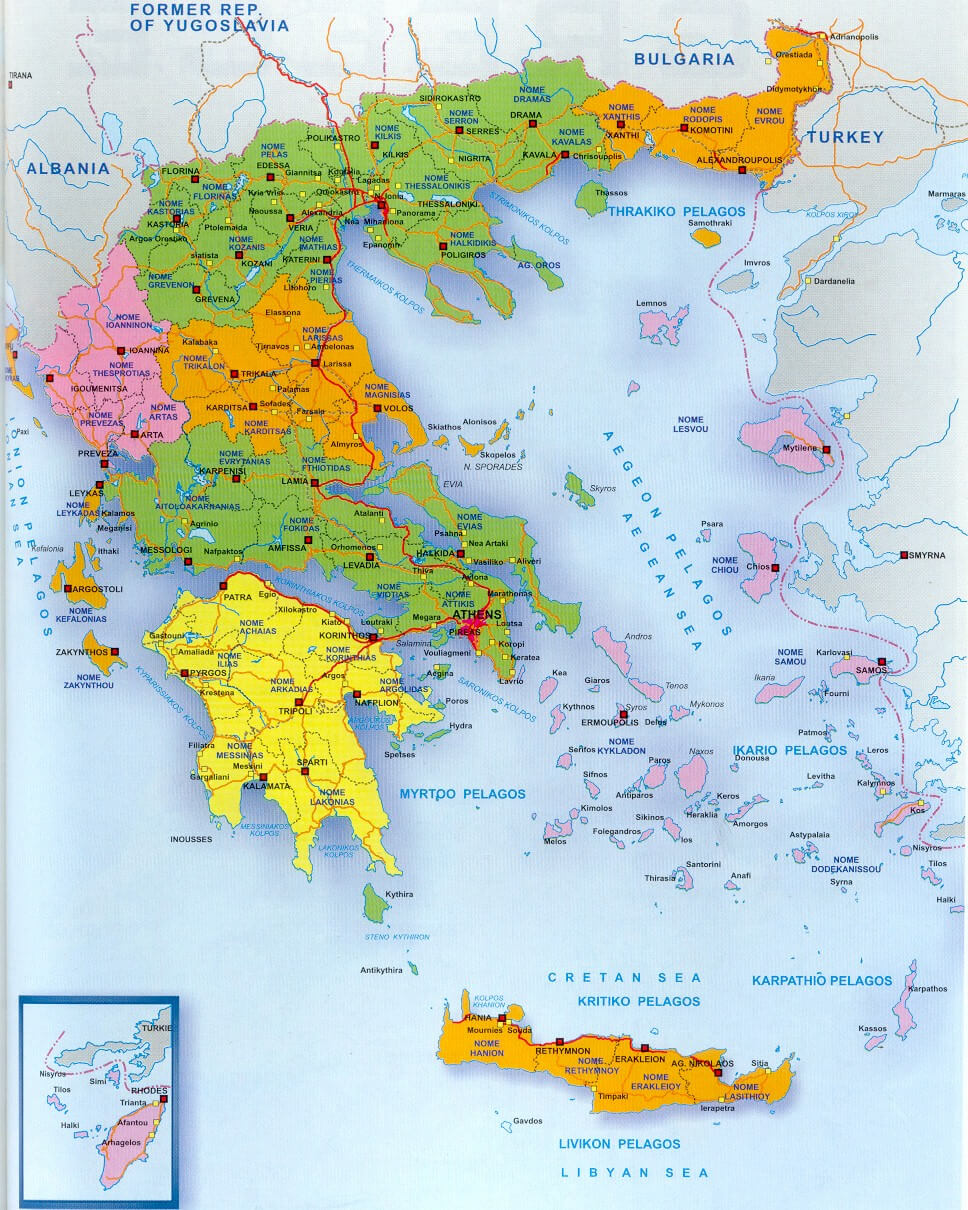 Greece Provinces Map