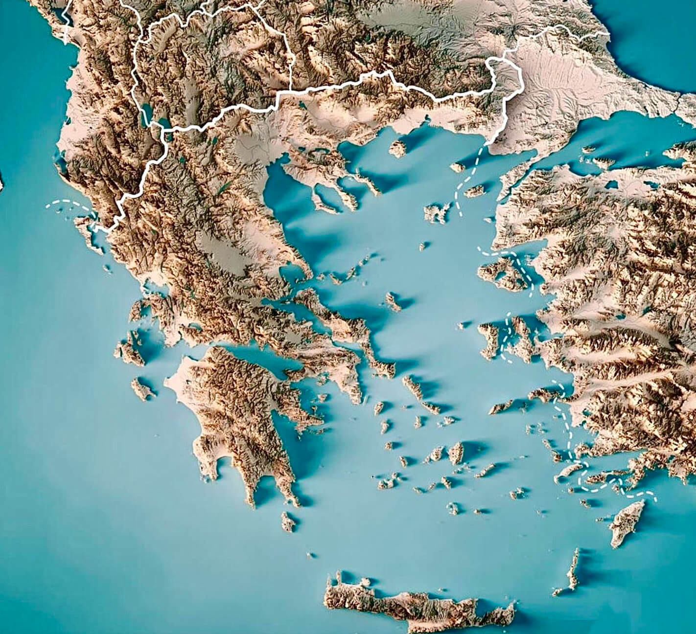 Greece Relief Map