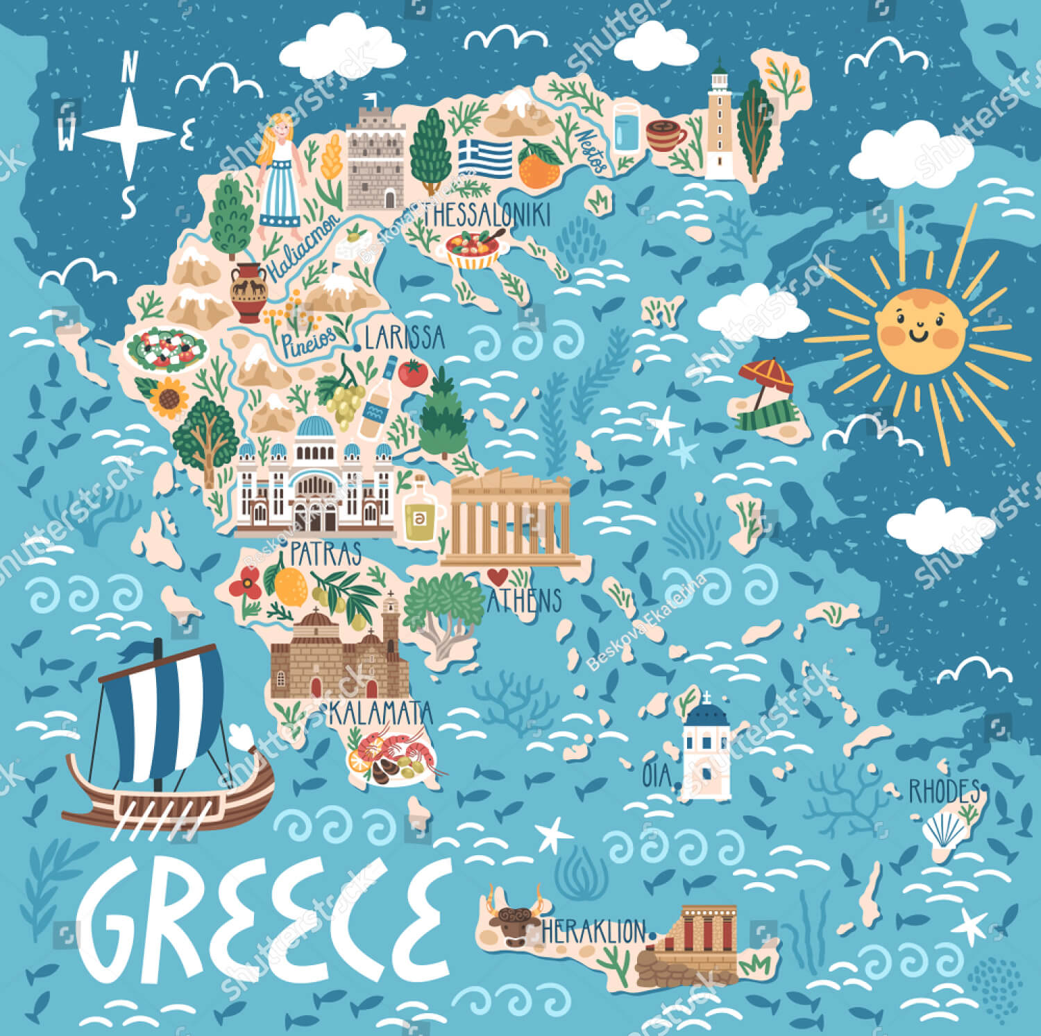 Greece Travel Map