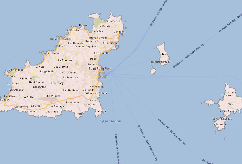 Map of Guernsey