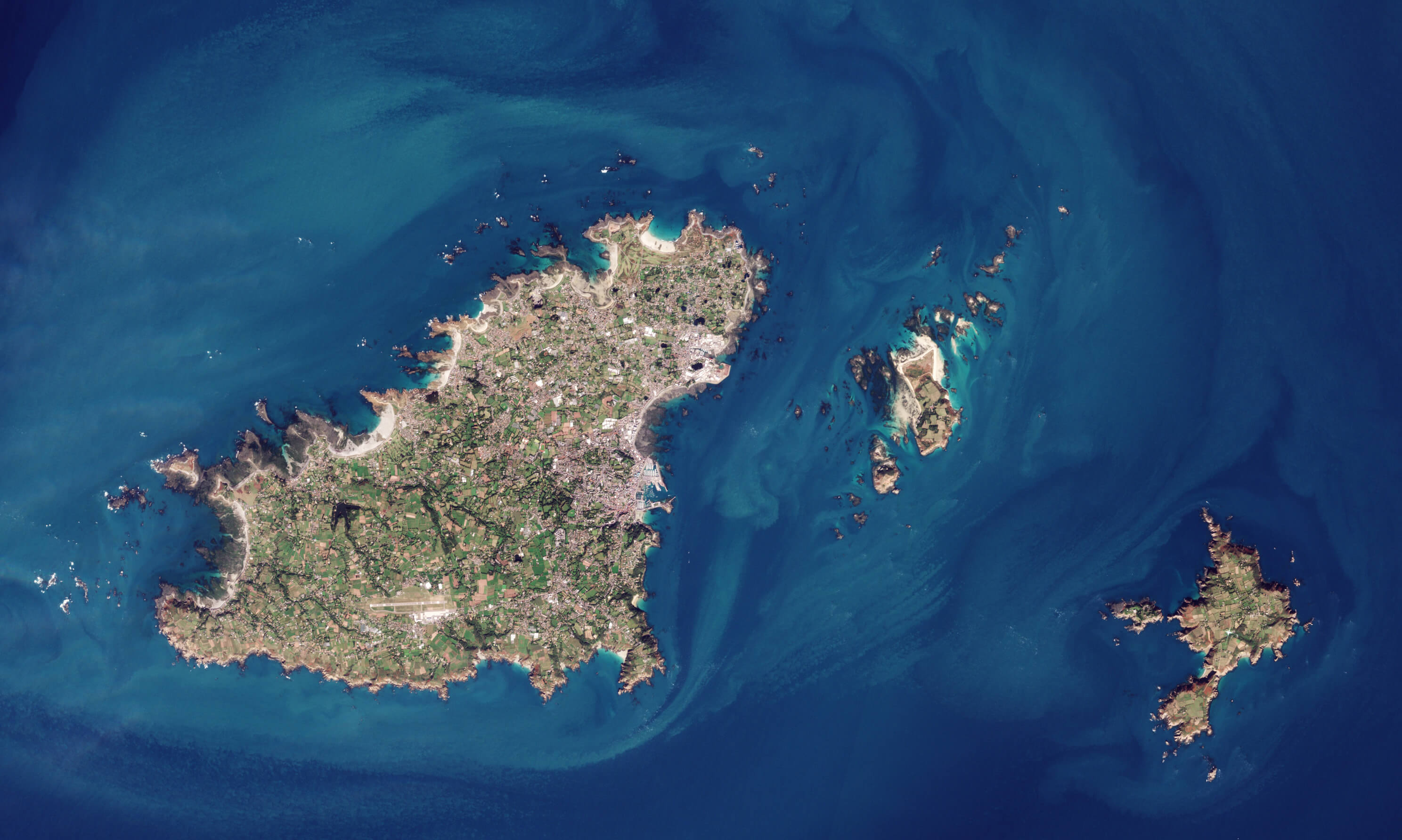 The Islands of Guernsey Map, Herm and Sark