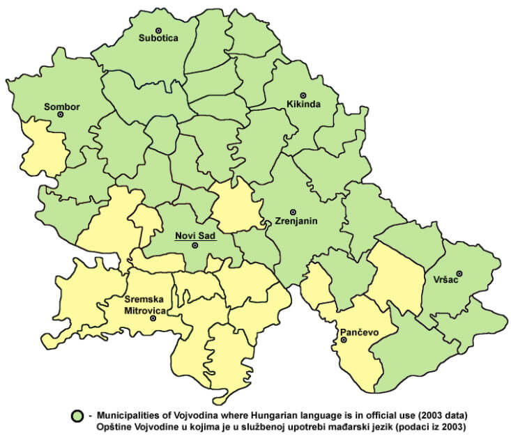 Hungarian Language Map