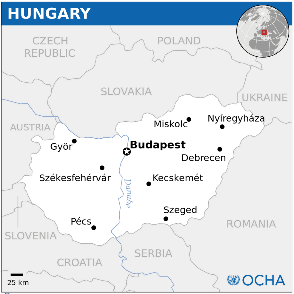 Hungary Location Map