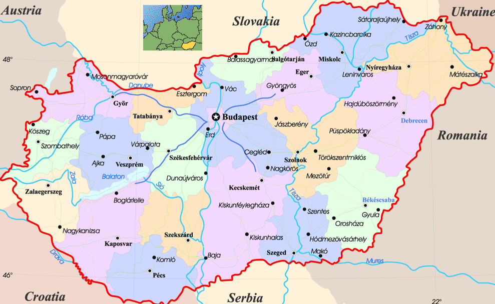 Hungary Map