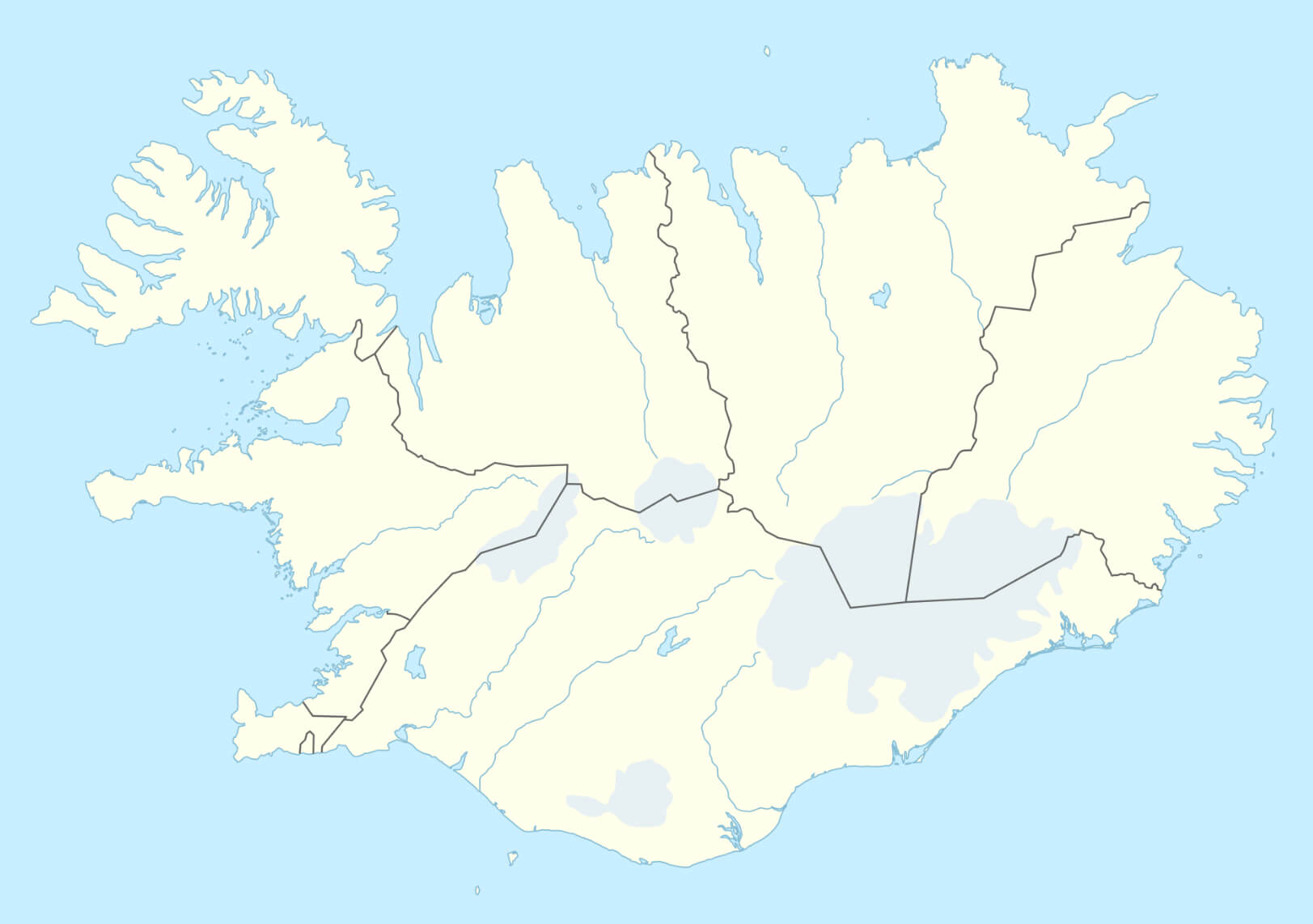 Iceland Blank Map