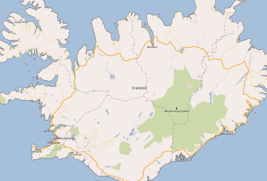 Map of Iceland