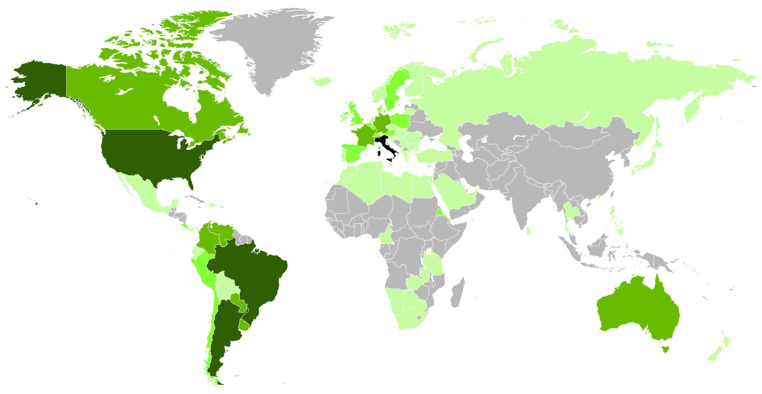 Global Distribution of the Italian Diaspora