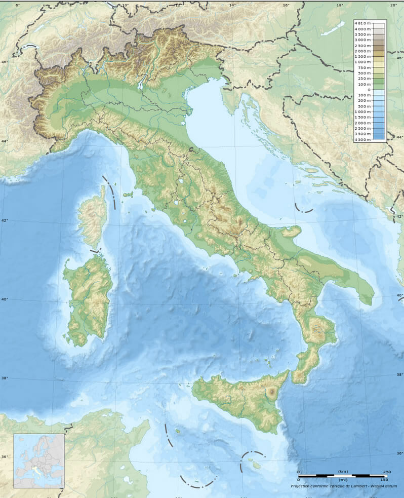 Italy Satellite Map