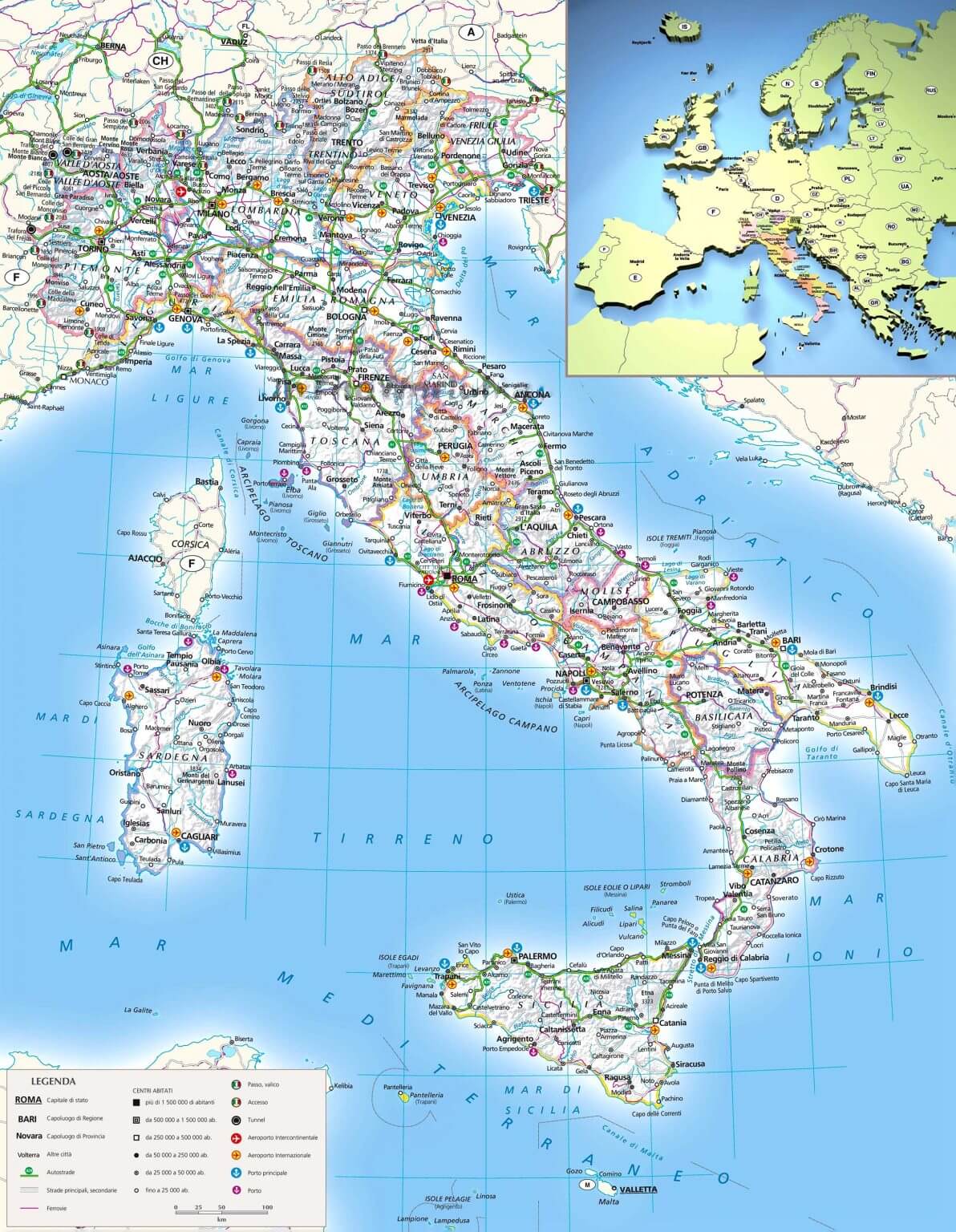 Italy Transit Map