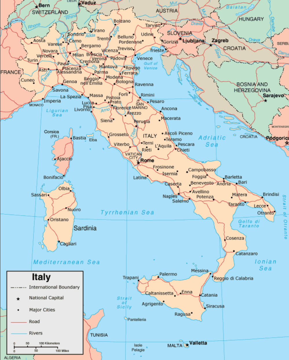 Map of Italy