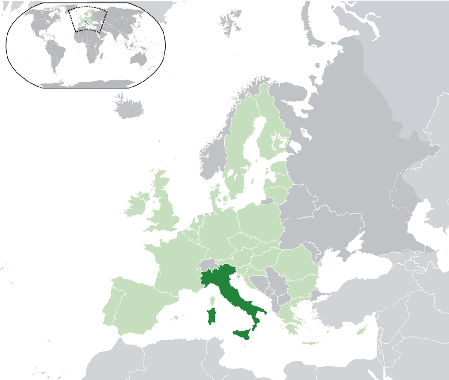 Where is Italy on the World Map