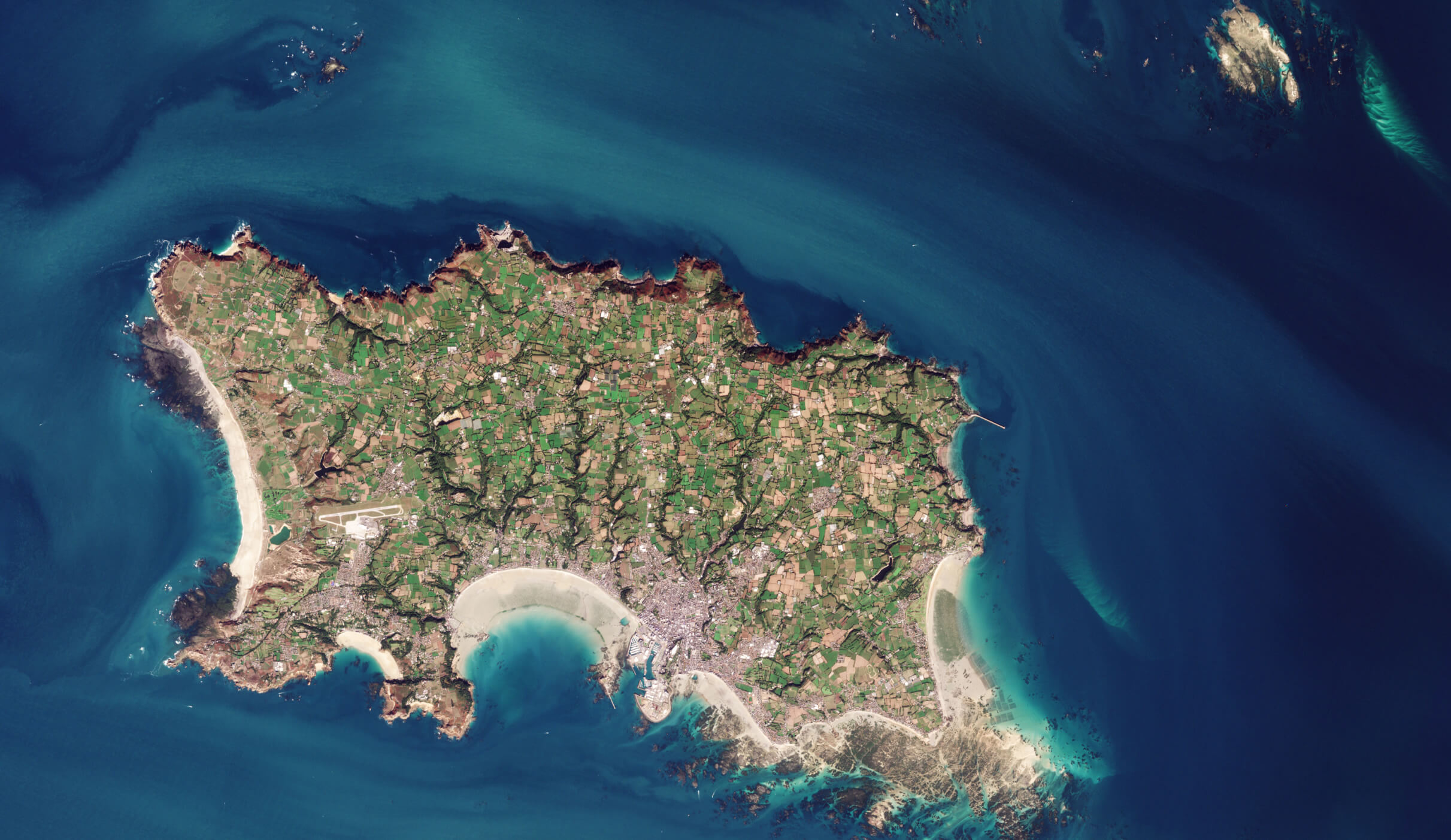 Jersey Satellite Map