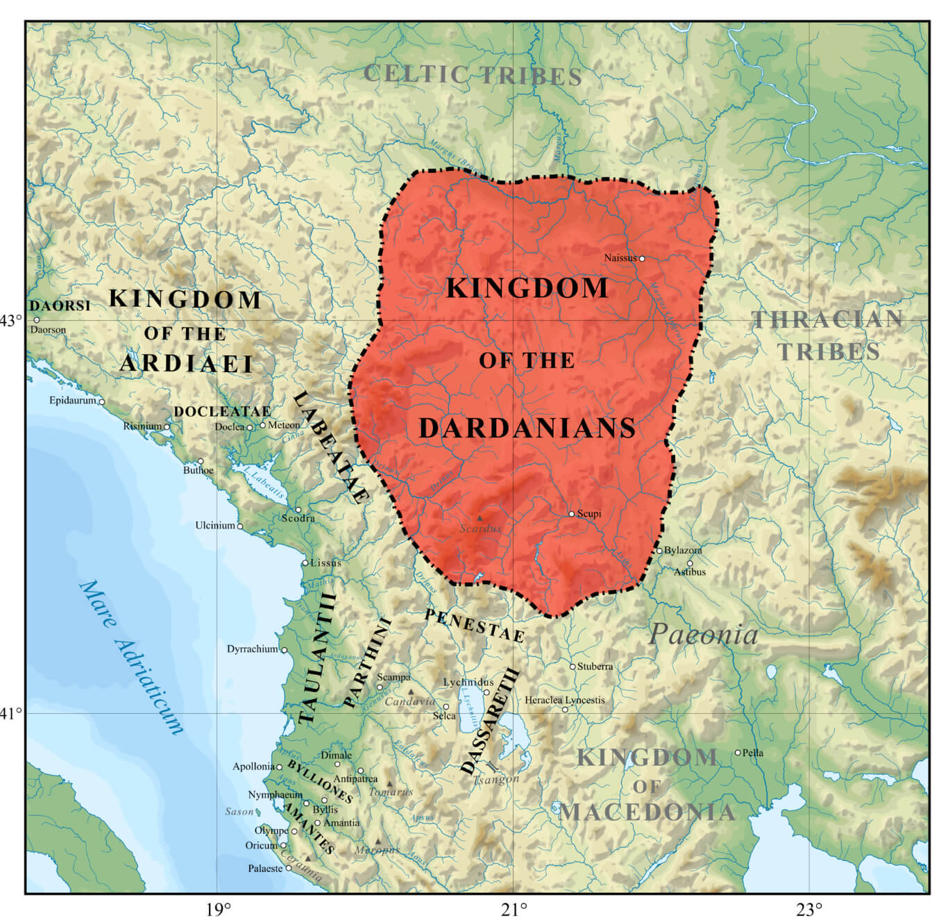 Kingdom of Dardania Map Kosovo