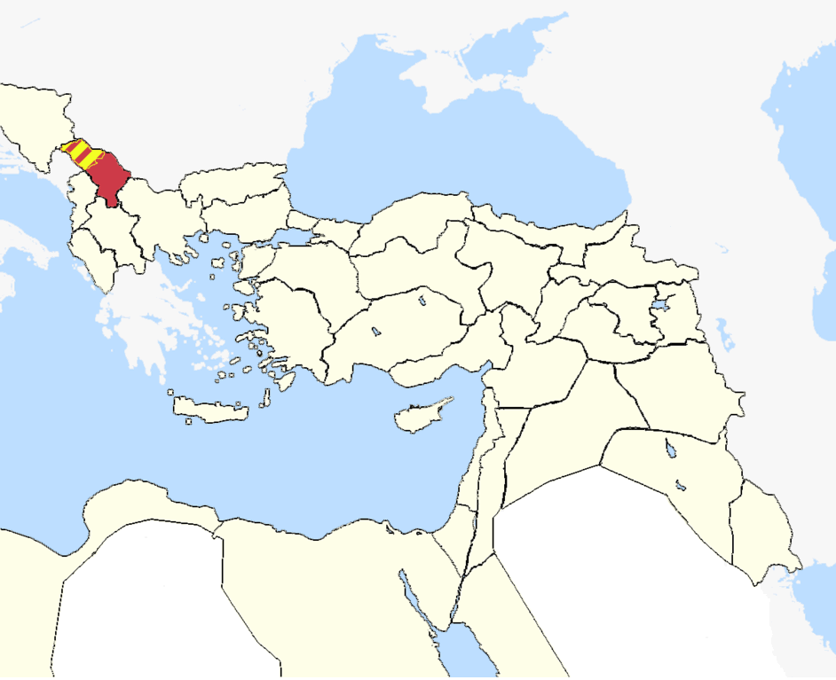 Vilayet of Kosovo Map 1900 Ottoman Empire