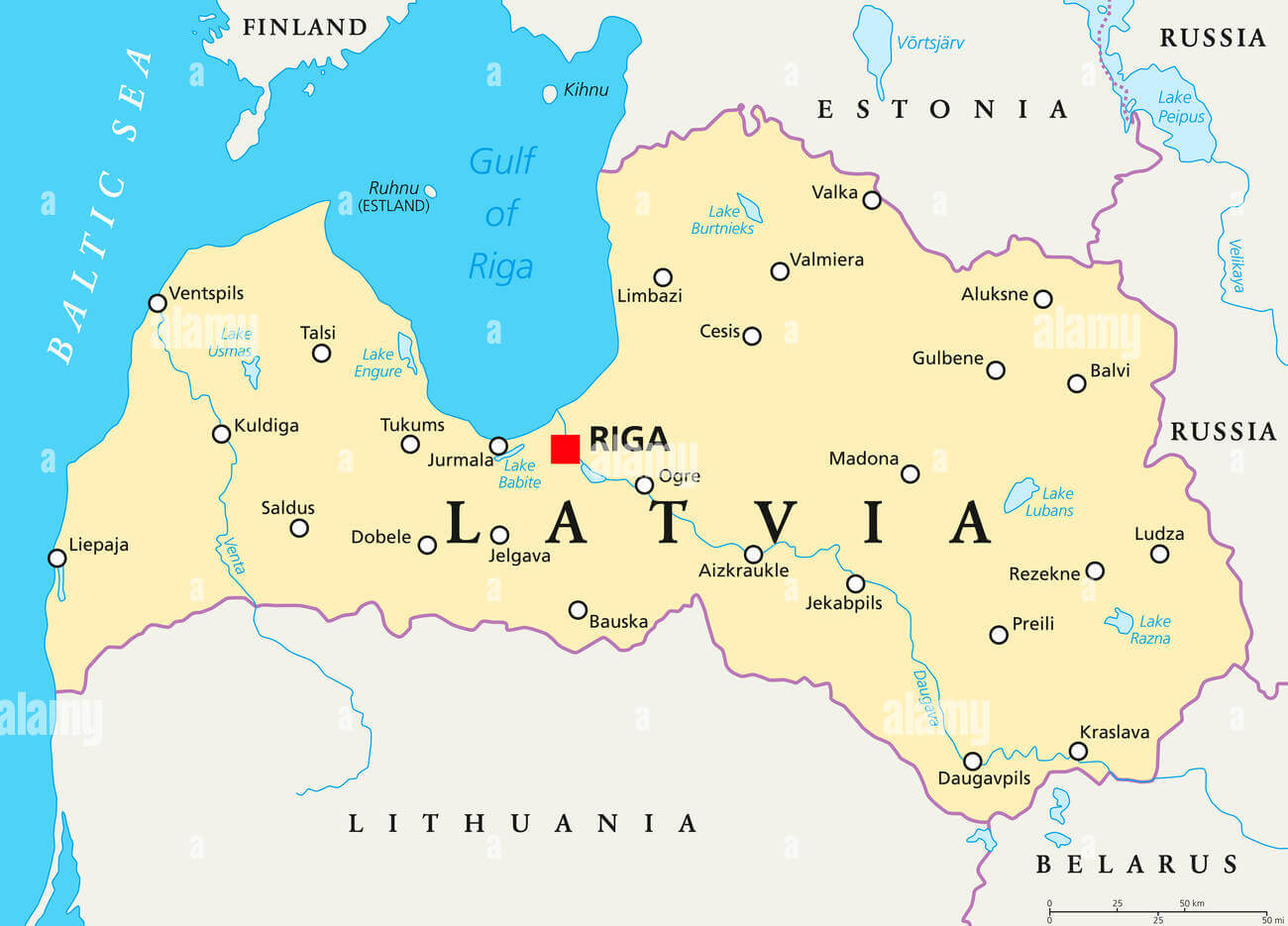 Latvia Riga Map