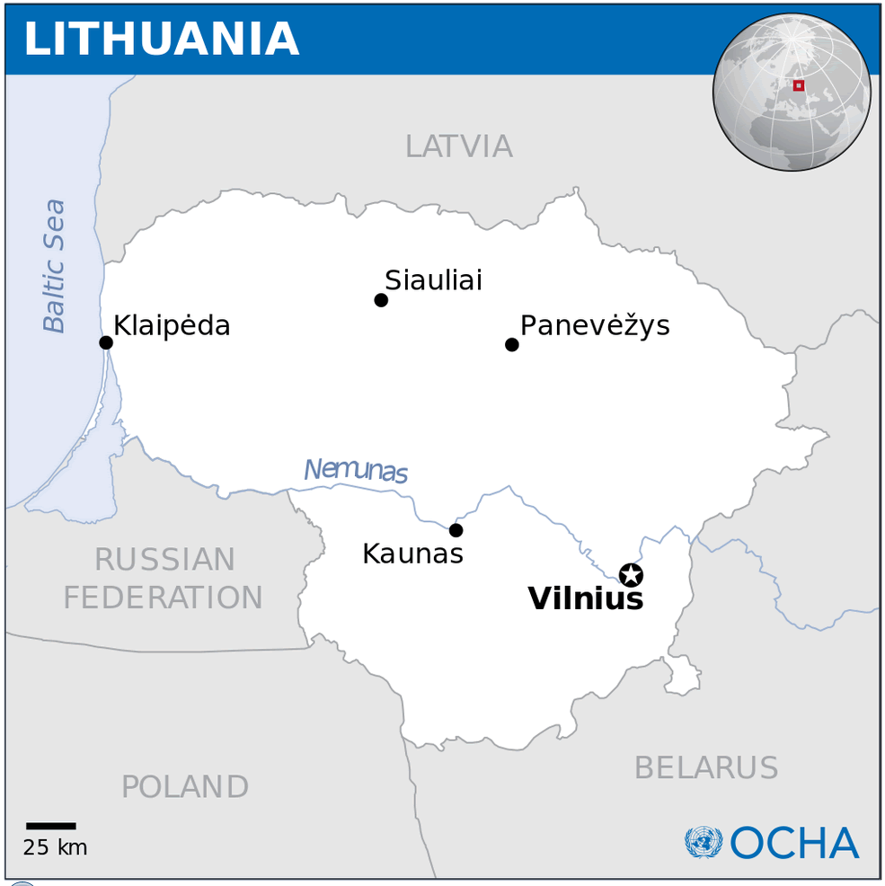 Lithuania Location Map