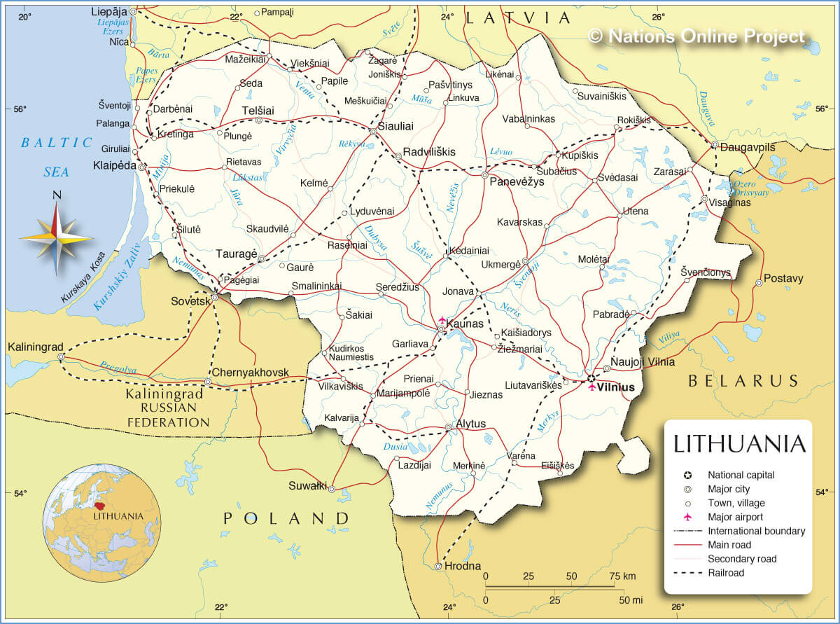 Lithuania Map