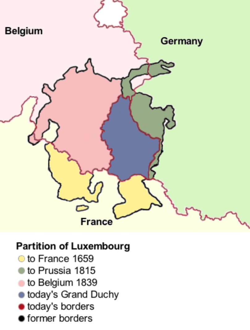 Luxembourg History Map