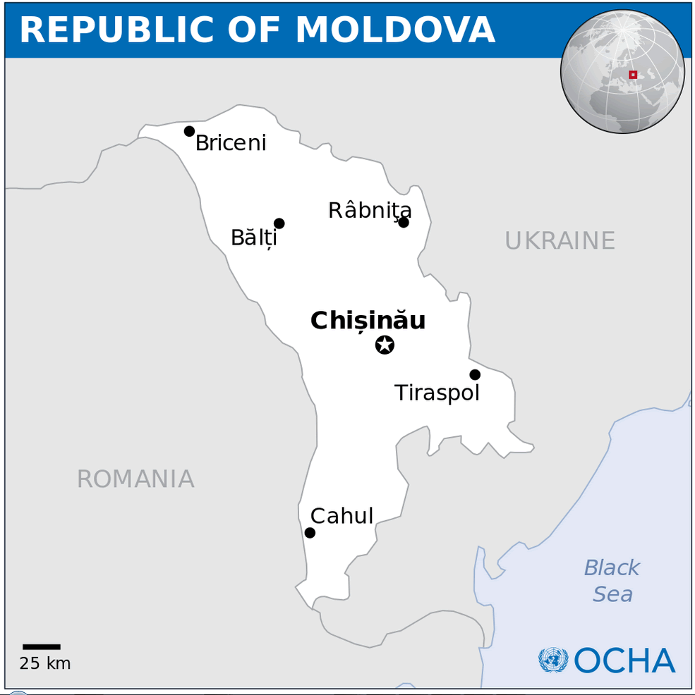 Moldova Location Map