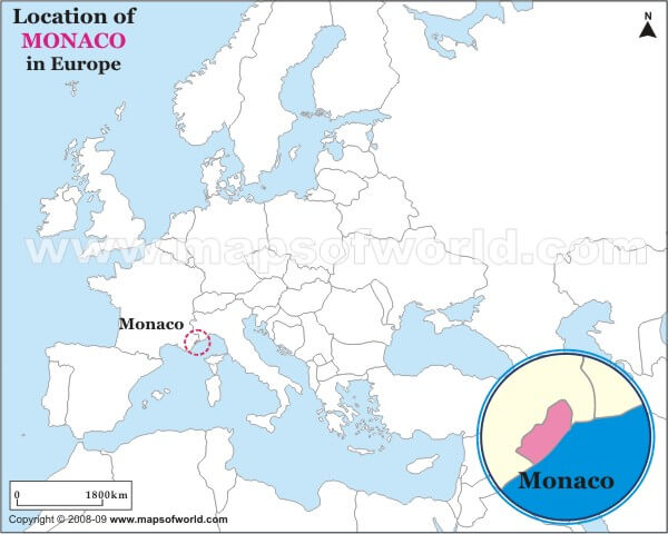 Monaco Map Europe