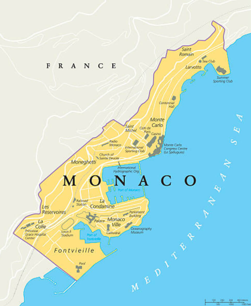 Monaco Political Map