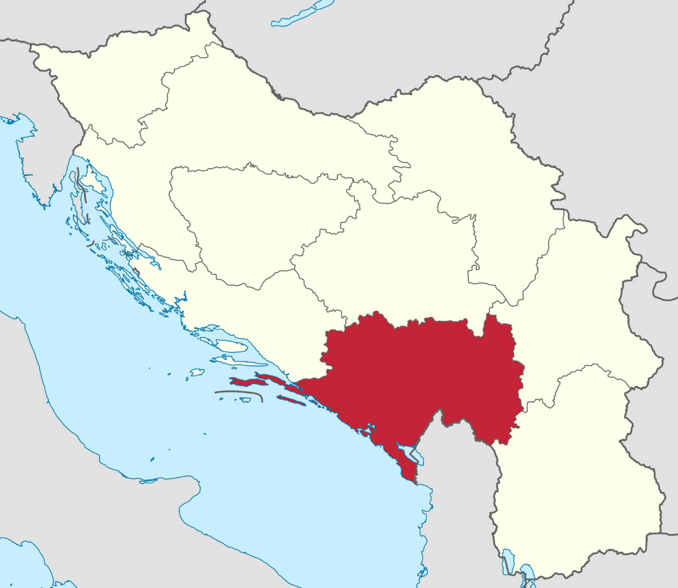 Montenegro Kingdom of Yugoslavia Map