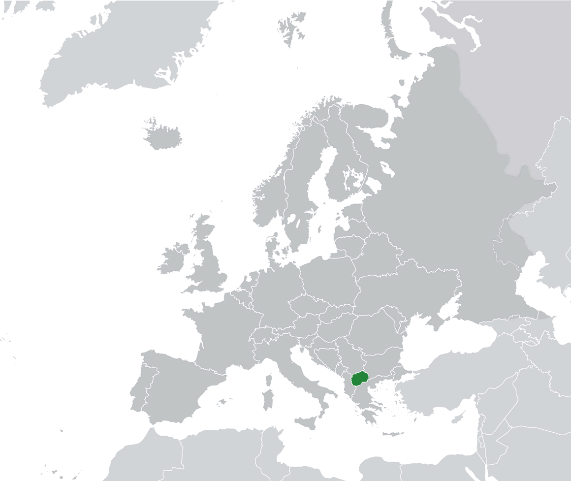 Macedonia Location Map