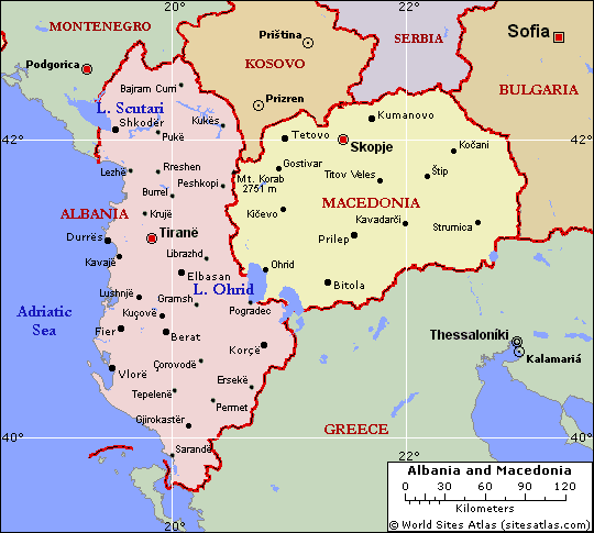 Macedonia Regional Map